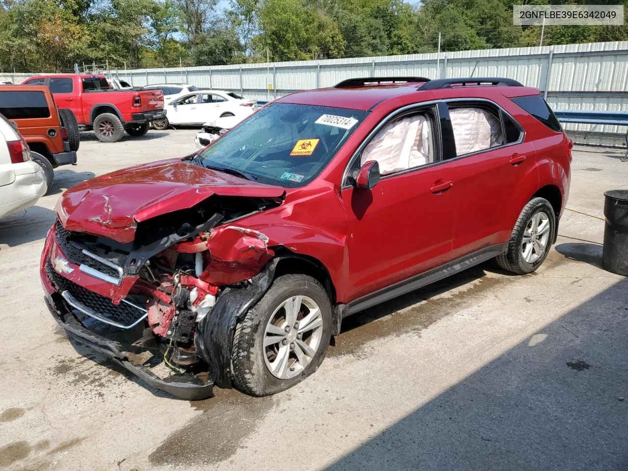 2014 Chevrolet Equinox Lt VIN: 2GNFLBE39E6342049 Lot: 70025314