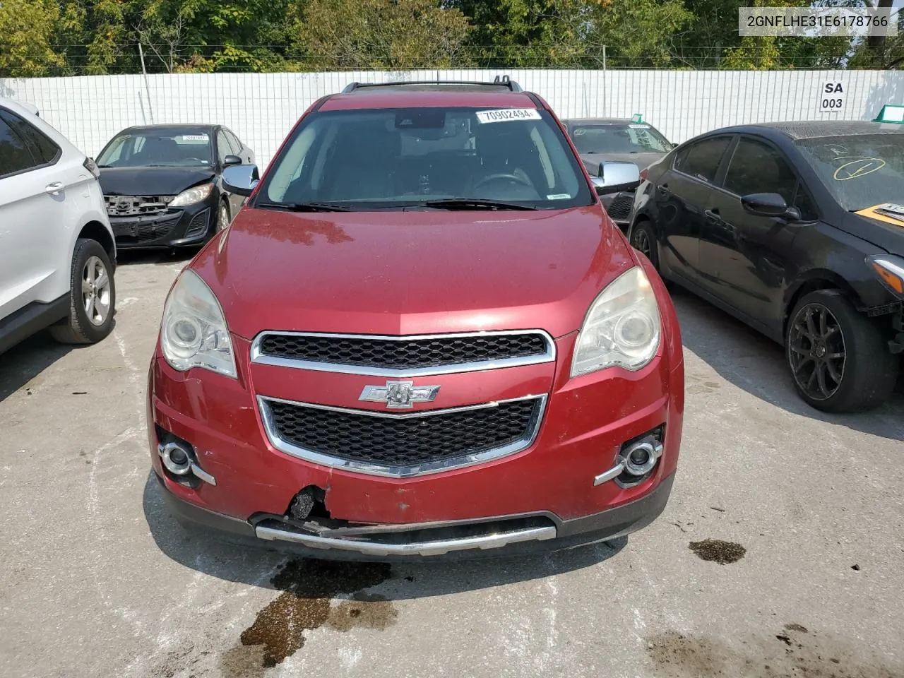 2014 Chevrolet Equinox Ltz VIN: 2GNFLHE31E6178766 Lot: 70902494