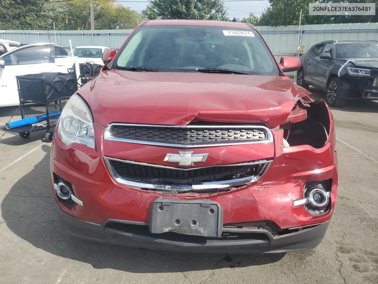 2014 Chevrolet Equinox Lt VIN: 2GNFLCE37E6376481 Lot: 71603674