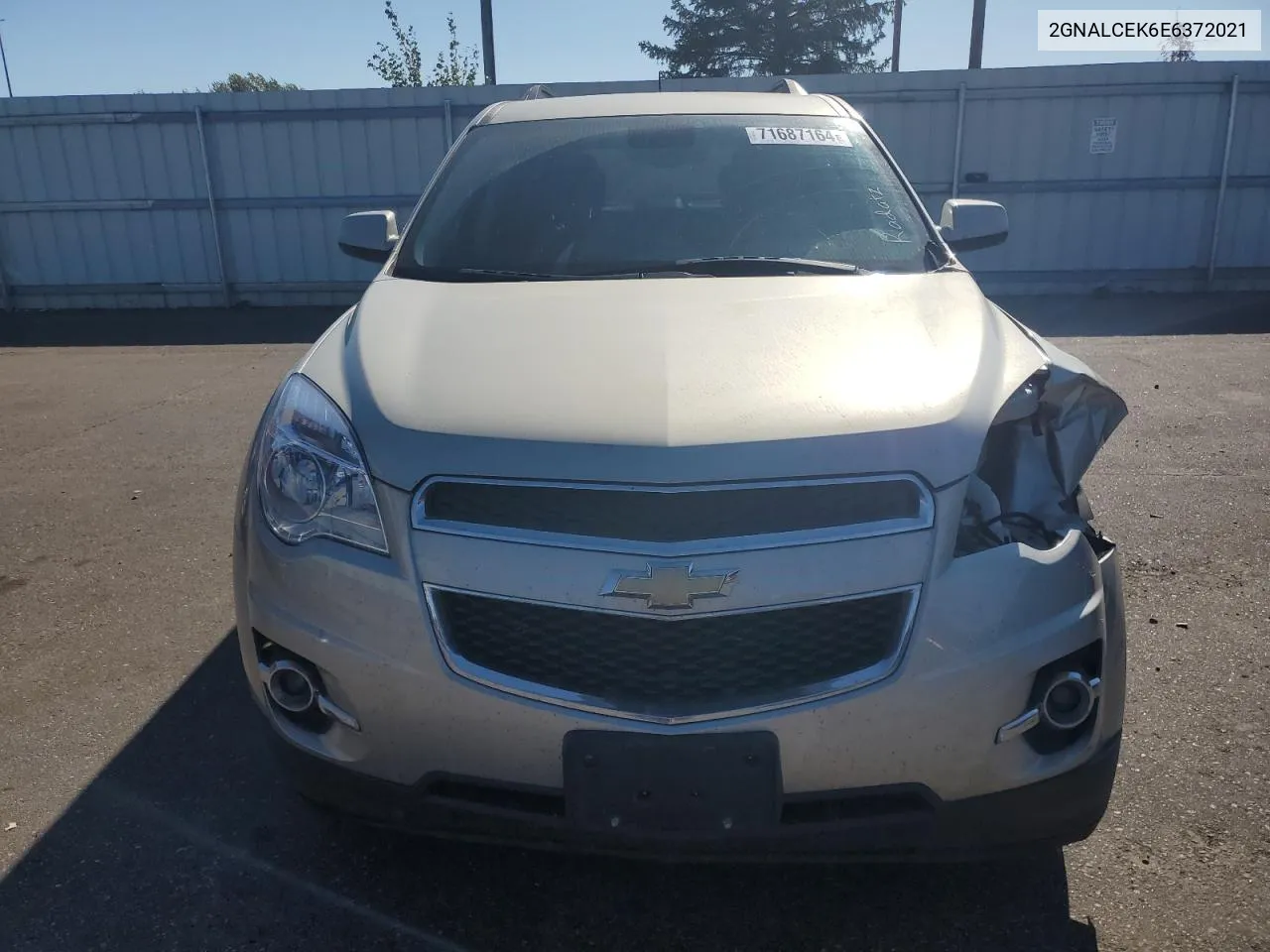 2014 Chevrolet Equinox Lt VIN: 2GNALCEK6E6372021 Lot: 71687164