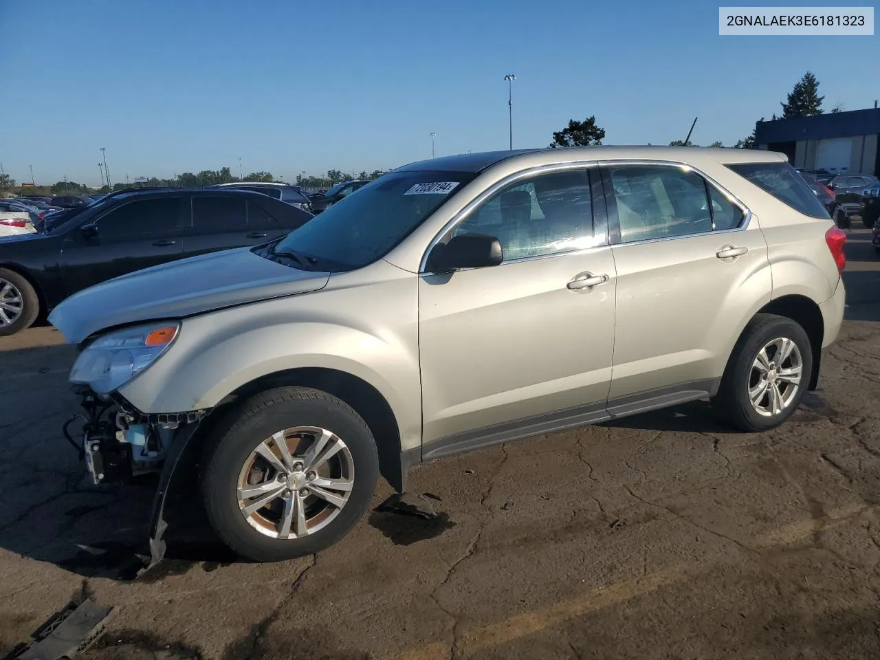 2014 Chevrolet Equinox Ls VIN: 2GNALAEK3E6181323 Lot: 72030194