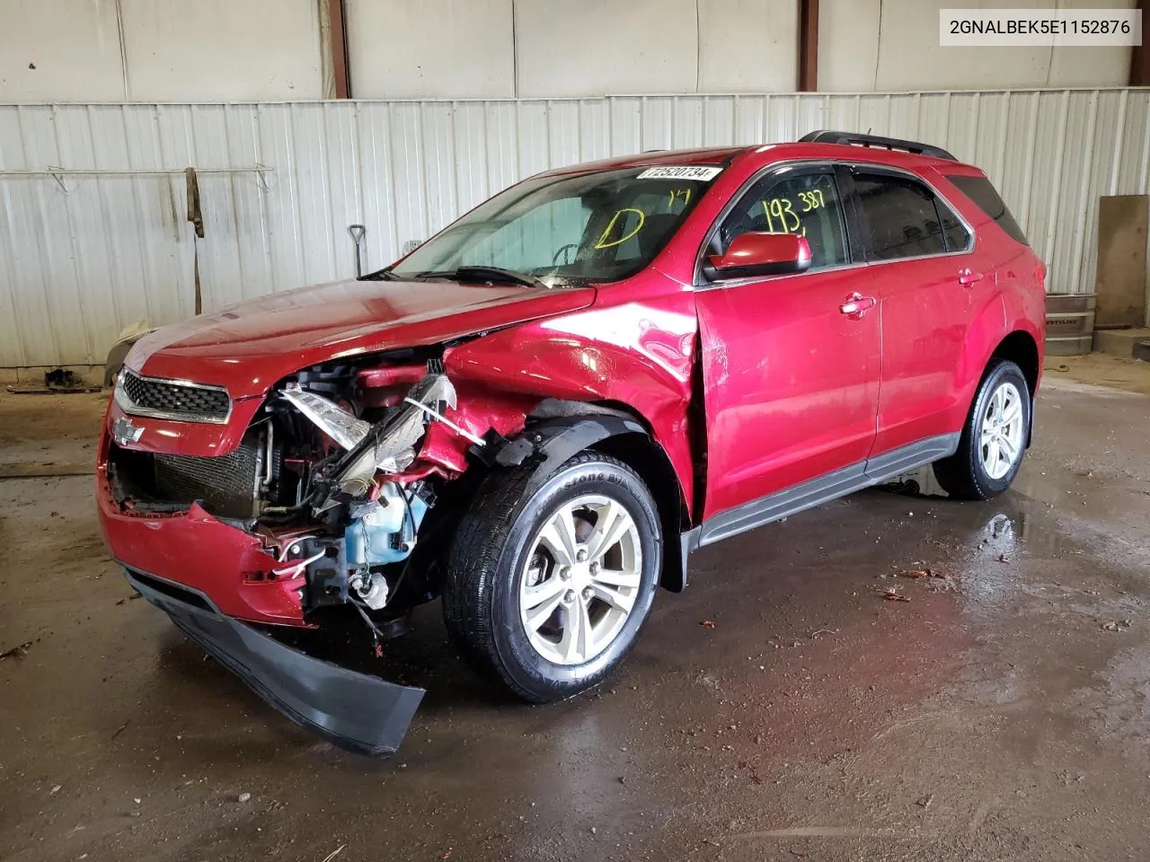 2014 Chevrolet Equinox Lt VIN: 2GNALBEK5E1152876 Lot: 72520734