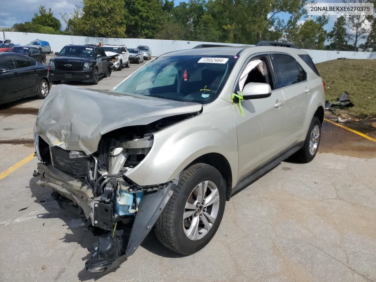 2014 Chevrolet Equinox Lt VIN: 2GNALBEKXE6270375 Lot: 72652464