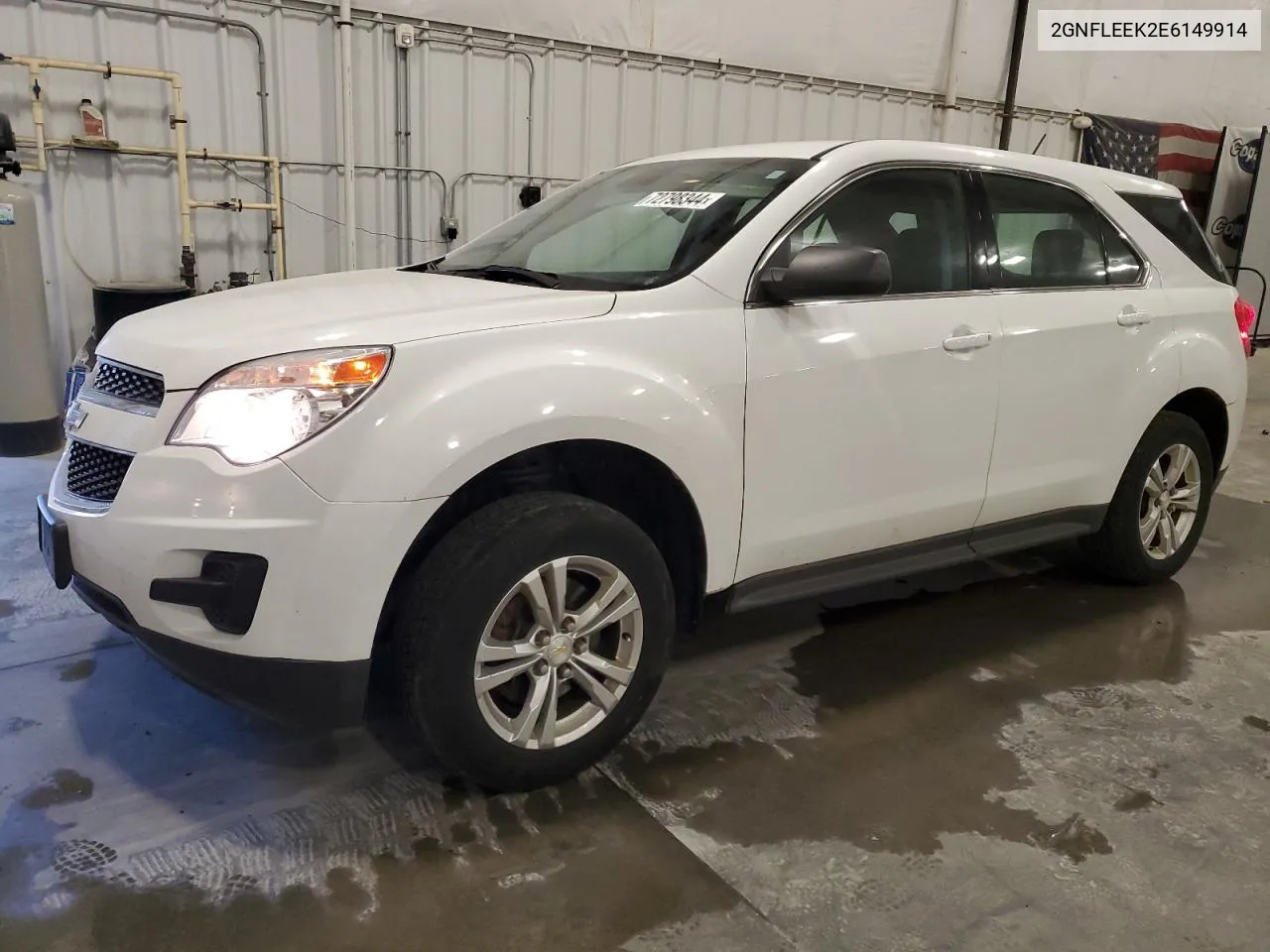 2014 Chevrolet Equinox Ls VIN: 2GNFLEEK2E6149914 Lot: 72798344