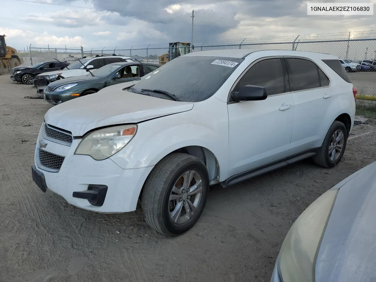 1GNALAEK2EZ106830 2014 Chevrolet Equinox Ls