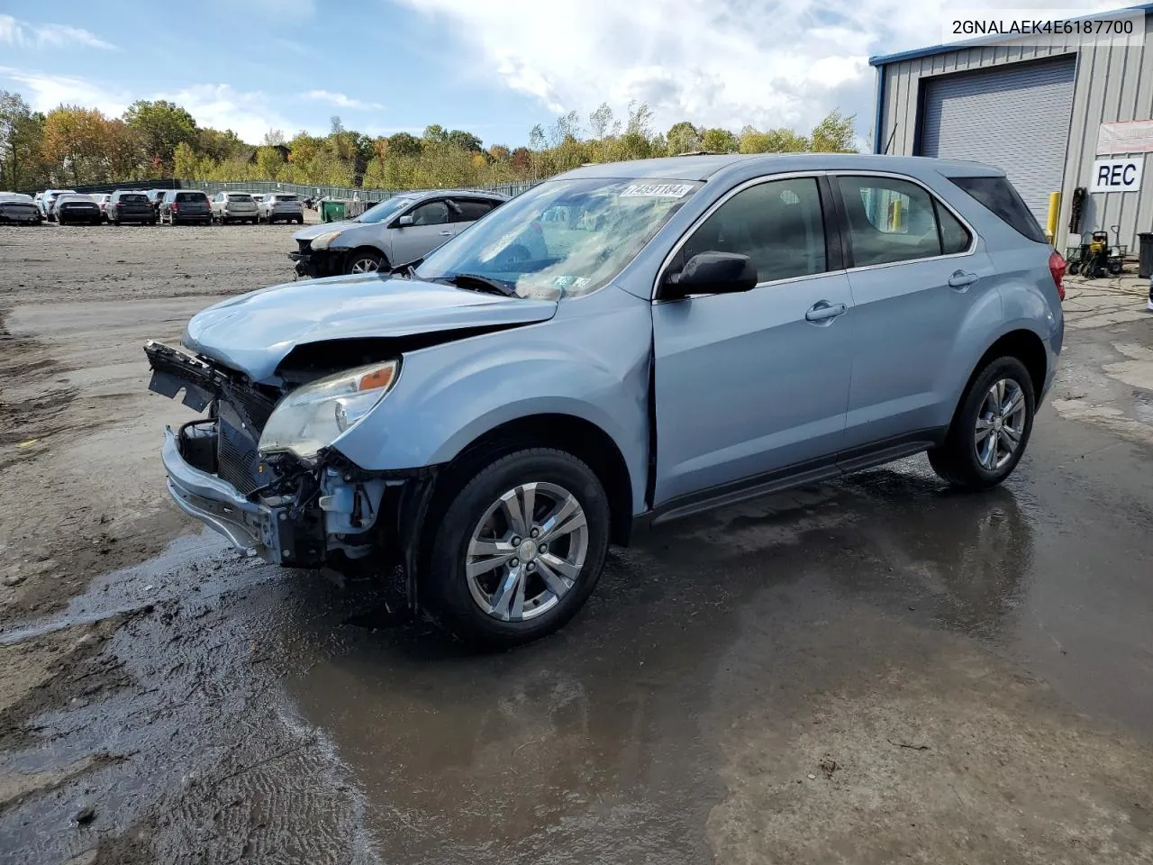 2014 Chevrolet Equinox Ls VIN: 2GNALAEK4E6187700 Lot: 74591184