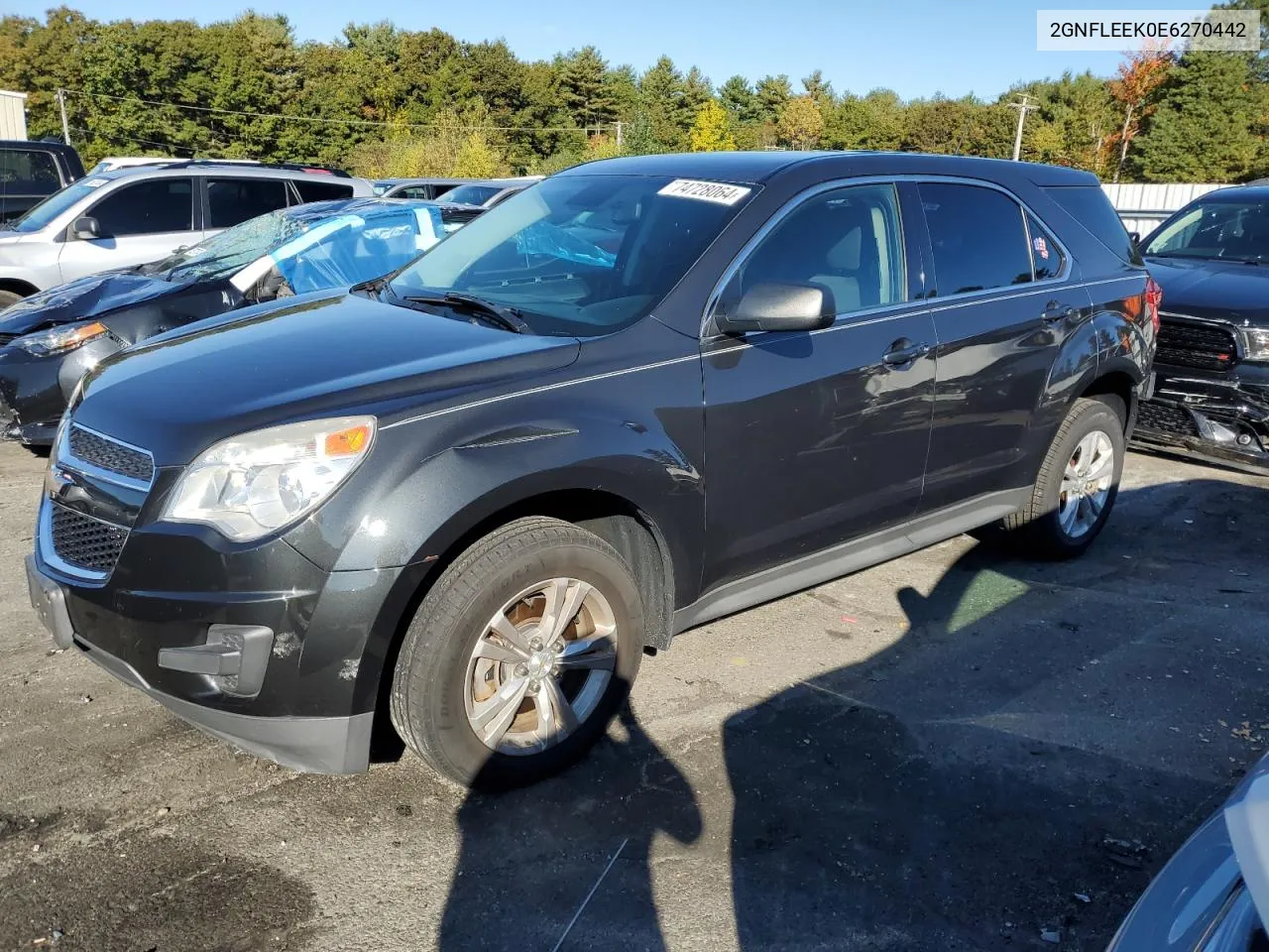 2014 Chevrolet Equinox Ls VIN: 2GNFLEEK0E6270442 Lot: 74728064