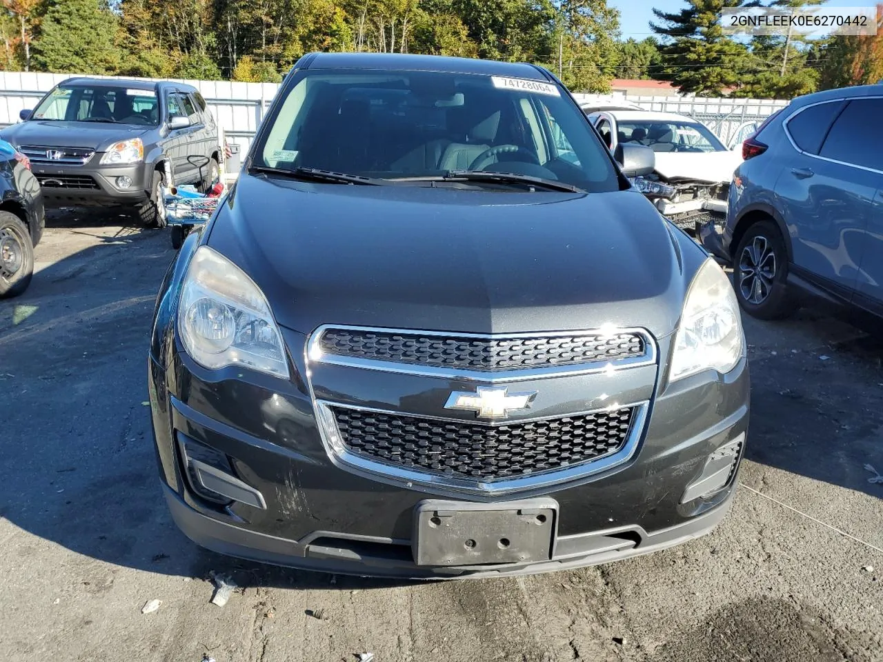 2014 Chevrolet Equinox Ls VIN: 2GNFLEEK0E6270442 Lot: 74728064