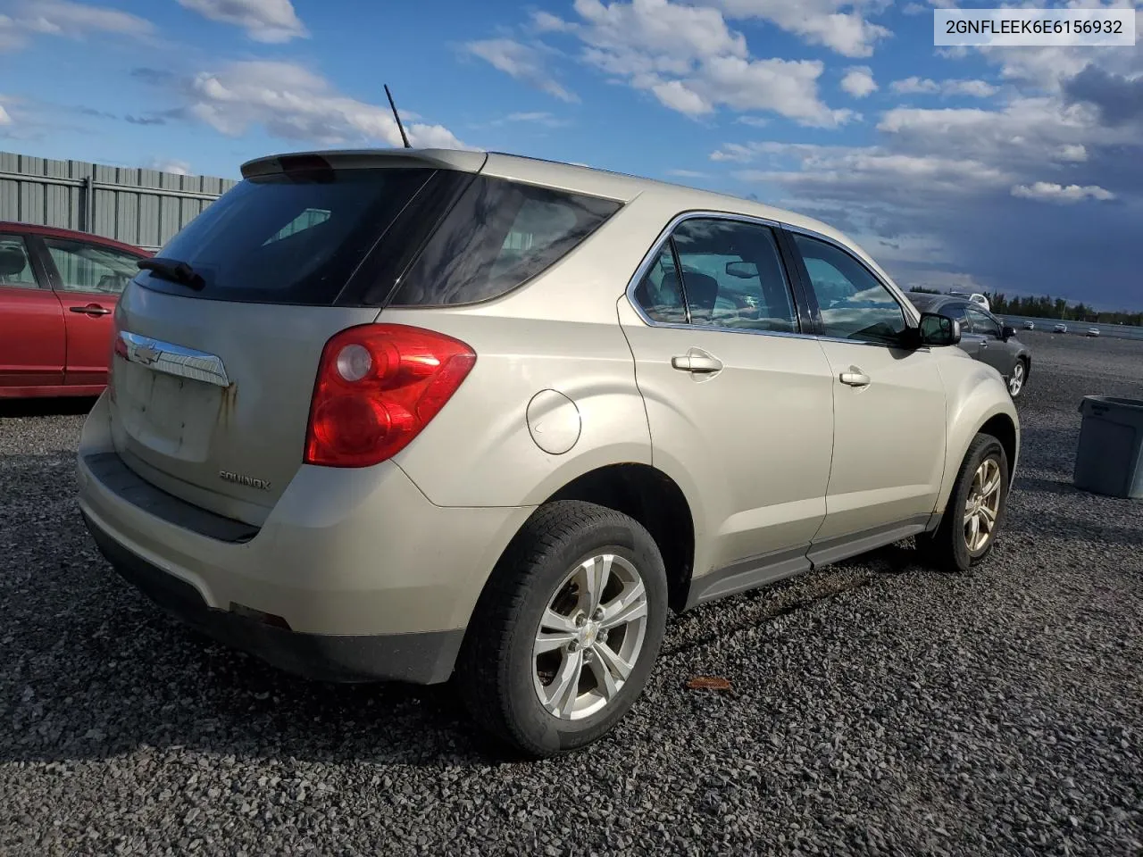 2014 Chevrolet Equinox Ls VIN: 2GNFLEEK6E6156932 Lot: 75004854