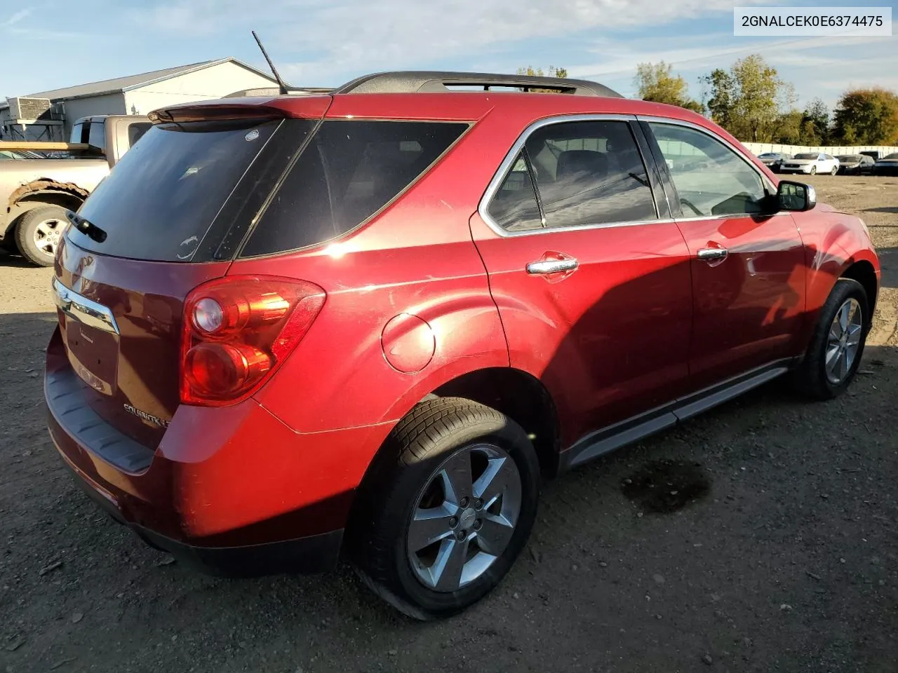 2014 Chevrolet Equinox Lt VIN: 2GNALCEK0E6374475 Lot: 75079414