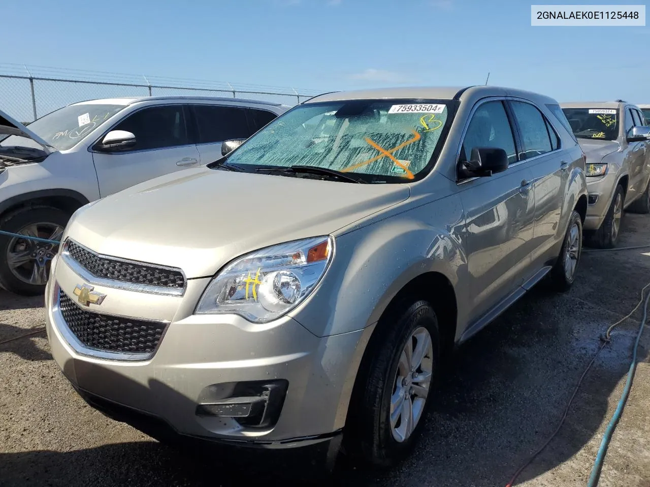 2014 Chevrolet Equinox Ls VIN: 2GNALAEK0E1125448 Lot: 75933504