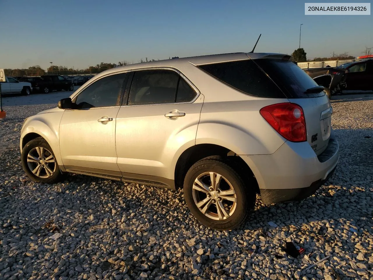 2014 Chevrolet Equinox Ls VIN: 2GNALAEK8E6194326 Lot: 77046064