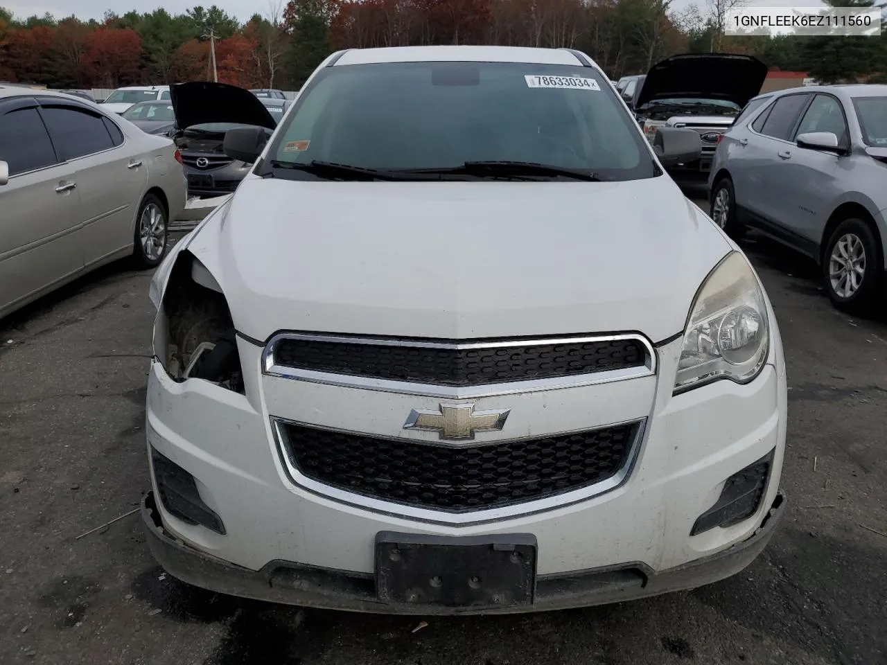 2014 Chevrolet Equinox Ls VIN: 1GNFLEEK6EZ111560 Lot: 78633034