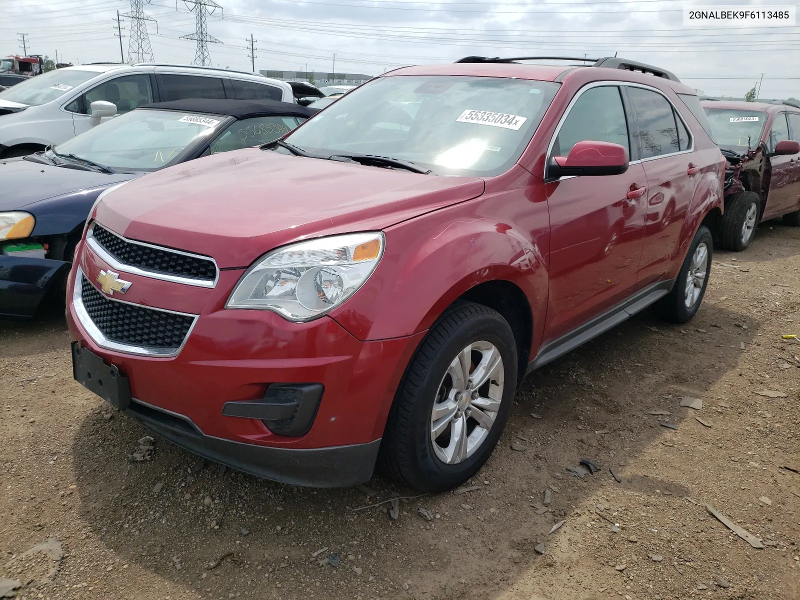 2015 Chevrolet Equinox Lt VIN: 2GNALBEK9F6113485 Lot: 55335034