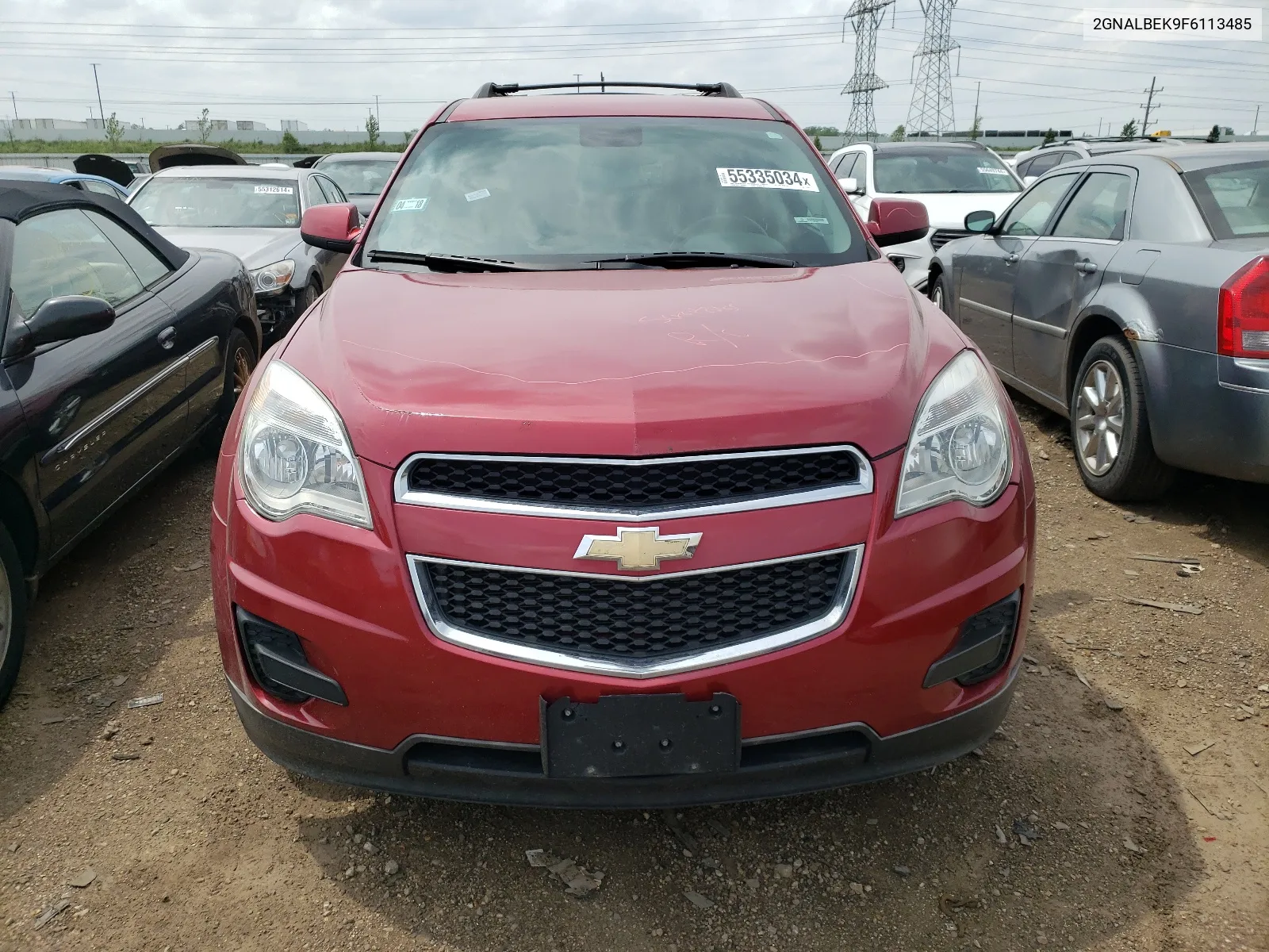 2015 Chevrolet Equinox Lt VIN: 2GNALBEK9F6113485 Lot: 55335034