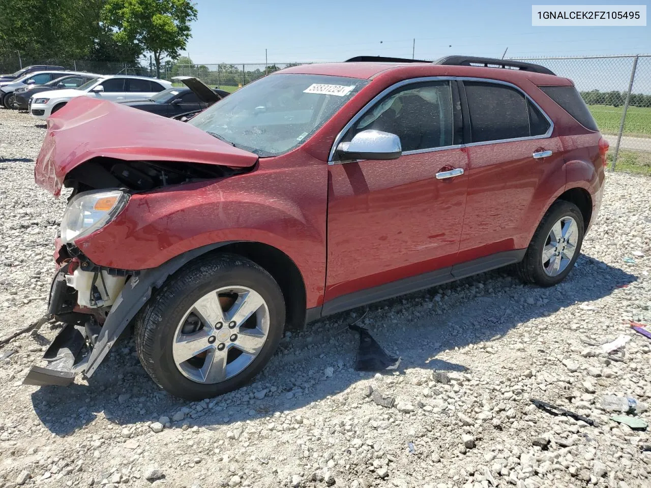 2015 Chevrolet Equinox Lt VIN: 1GNALCEK2FZ105495 Lot: 58831224