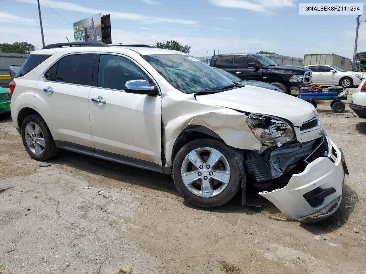 2015 Chevrolet Equinox Lt VIN: 1GNALBEK8FZ111294 Lot: 61701664