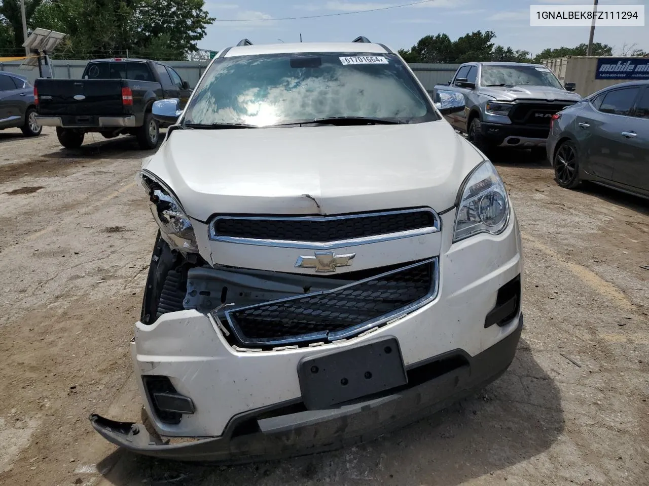 2015 Chevrolet Equinox Lt VIN: 1GNALBEK8FZ111294 Lot: 61701664