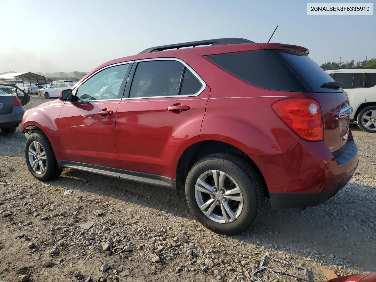 2015 Chevrolet Equinox Lt VIN: 2GNALBEK8F6335919 Lot: 62955964