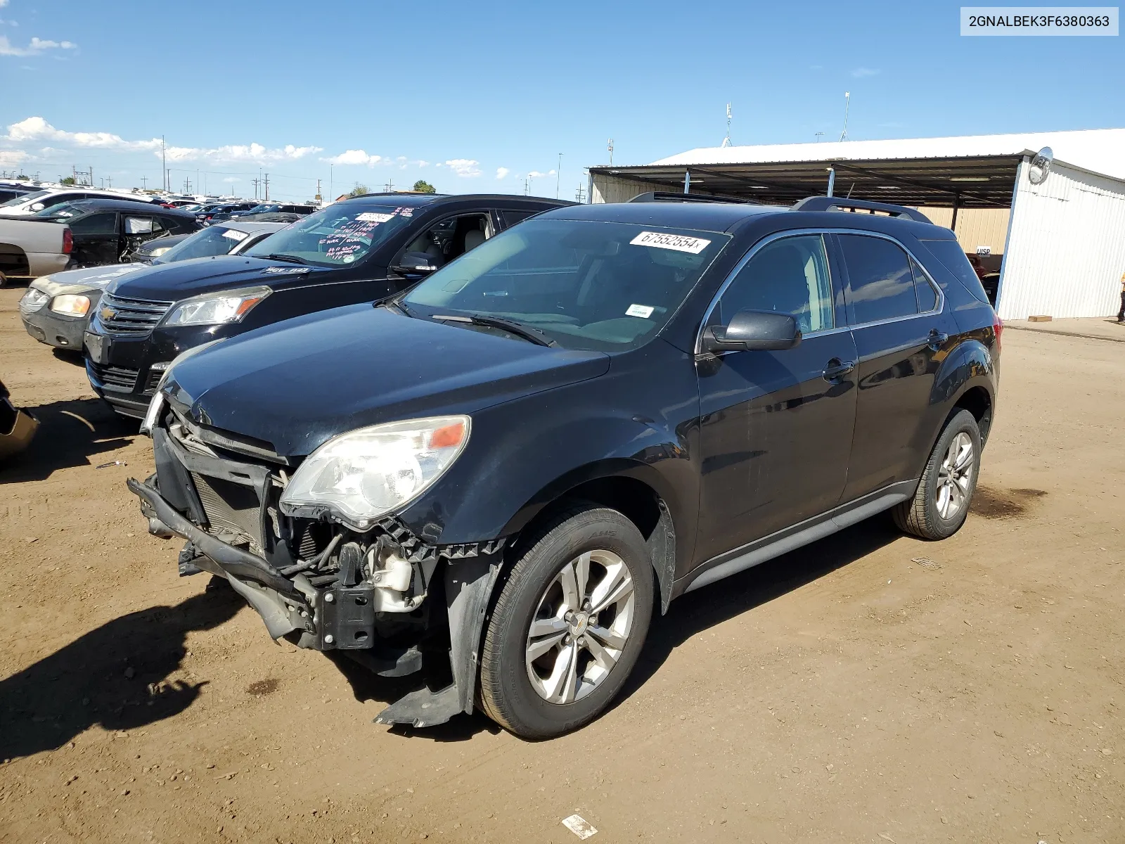 2015 Chevrolet Equinox Lt VIN: 2GNALBEK3F6380363 Lot: 67552554