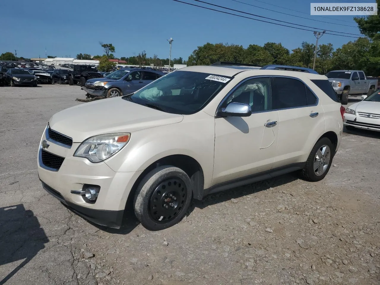 2015 Chevrolet Equinox Ltz VIN: 1GNALDEK9FZ138628 Lot: 68034244