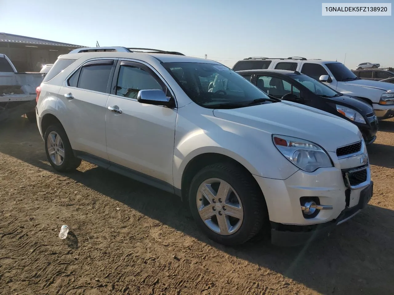 2015 Chevrolet Equinox Ltz VIN: 1GNALDEK5FZ138920 Lot: 70004734