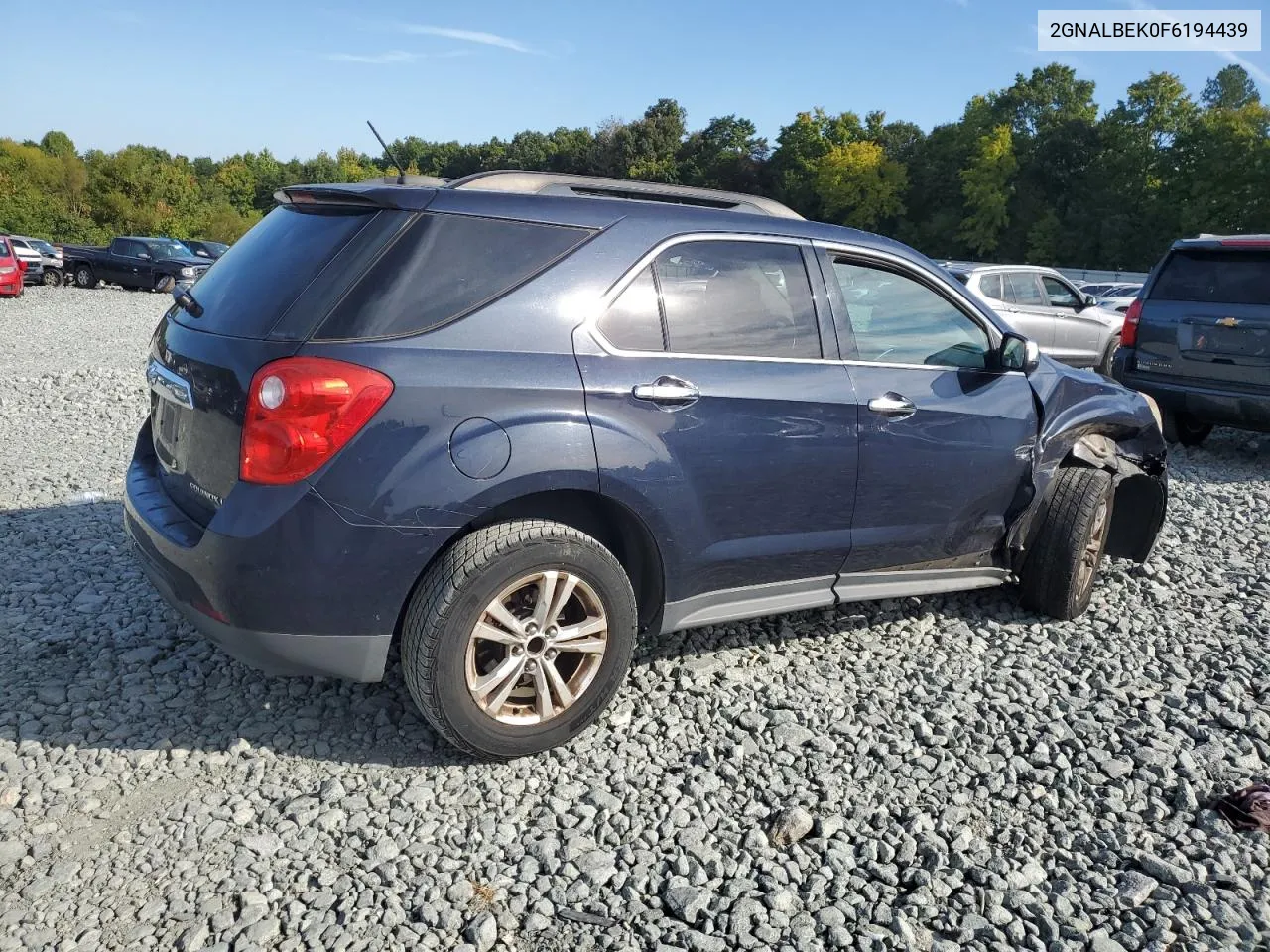 2015 Chevrolet Equinox Lt VIN: 2GNALBEK0F6194439 Lot: 70179524