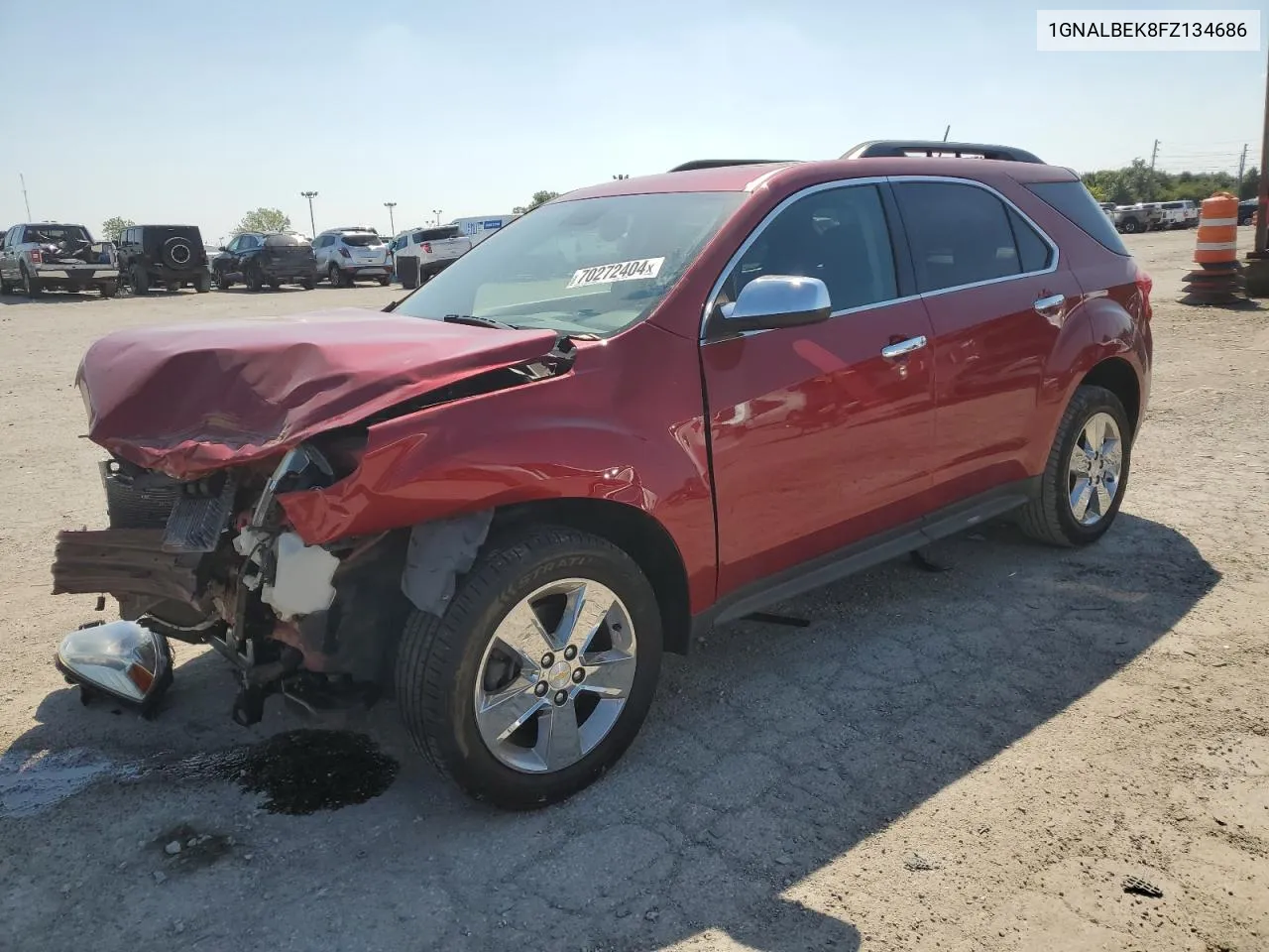 2015 Chevrolet Equinox Lt VIN: 1GNALBEK8FZ134686 Lot: 70272404