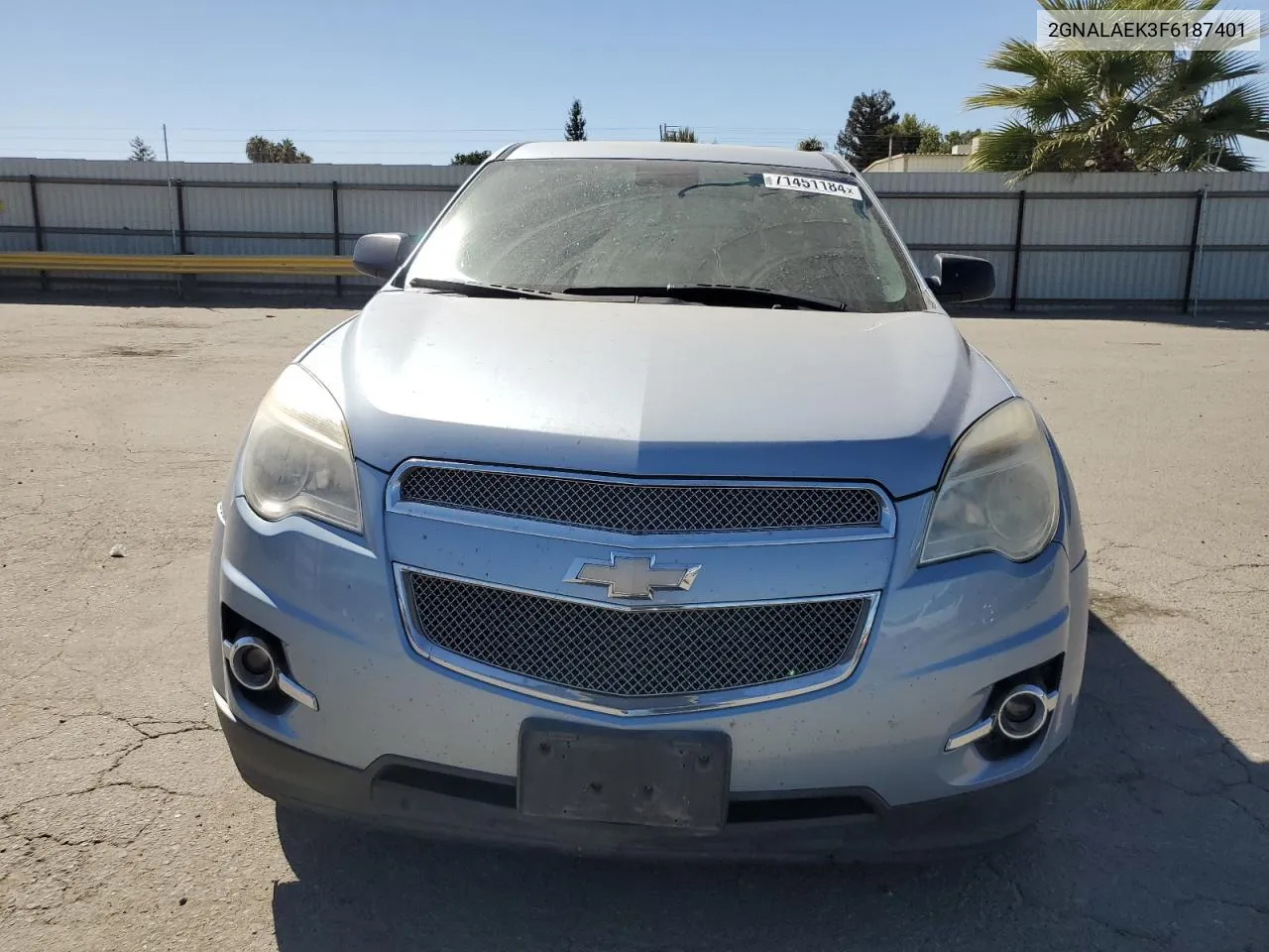 2015 Chevrolet Equinox Ls VIN: 2GNALAEK3F6187401 Lot: 71451184