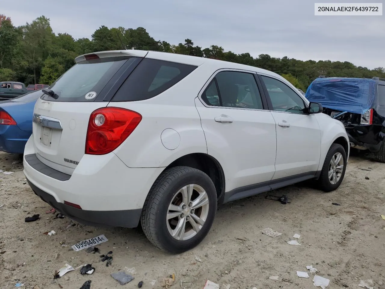 2015 Chevrolet Equinox Ls VIN: 2GNALAEK2F6439722 Lot: 72783534