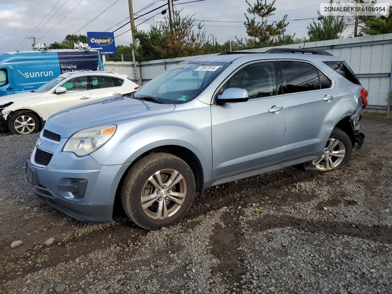 2015 Chevrolet Equinox Lt VIN: 2GNALBEK5F6106954 Lot: 72947814