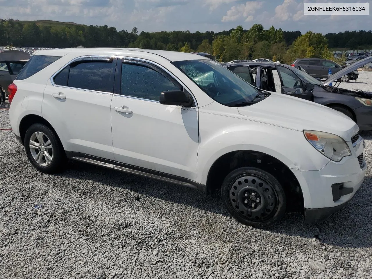 2015 Chevrolet Equinox Ls VIN: 2GNFLEEK6F6316034 Lot: 72961474