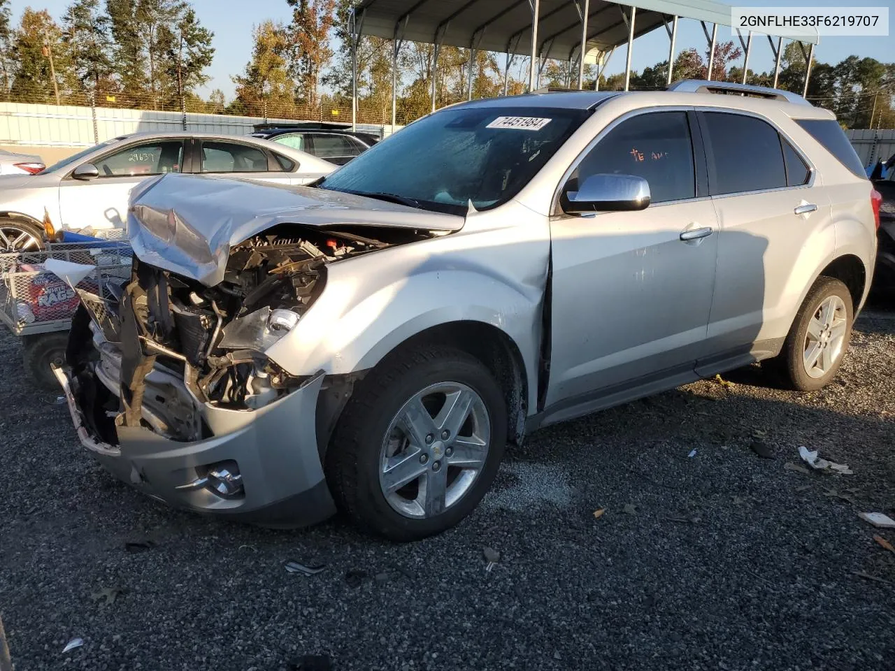 2015 Chevrolet Equinox Ltz VIN: 2GNFLHE33F6219707 Lot: 74451984