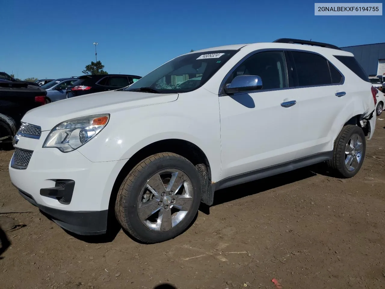 2015 Chevrolet Equinox Lt VIN: 2GNALBEKXF6194755 Lot: 74809324