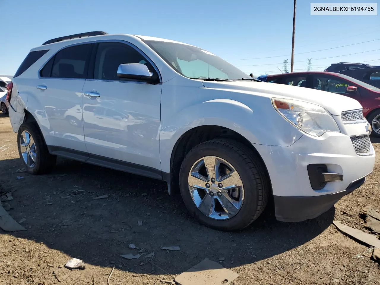 2015 Chevrolet Equinox Lt VIN: 2GNALBEKXF6194755 Lot: 74809324