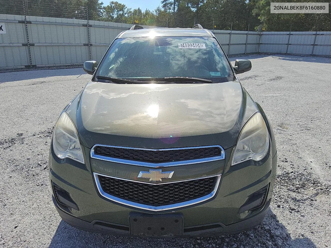 2015 Chevrolet Equinox Lt VIN: 2GNALBEK8F6160880 Lot: 74933404