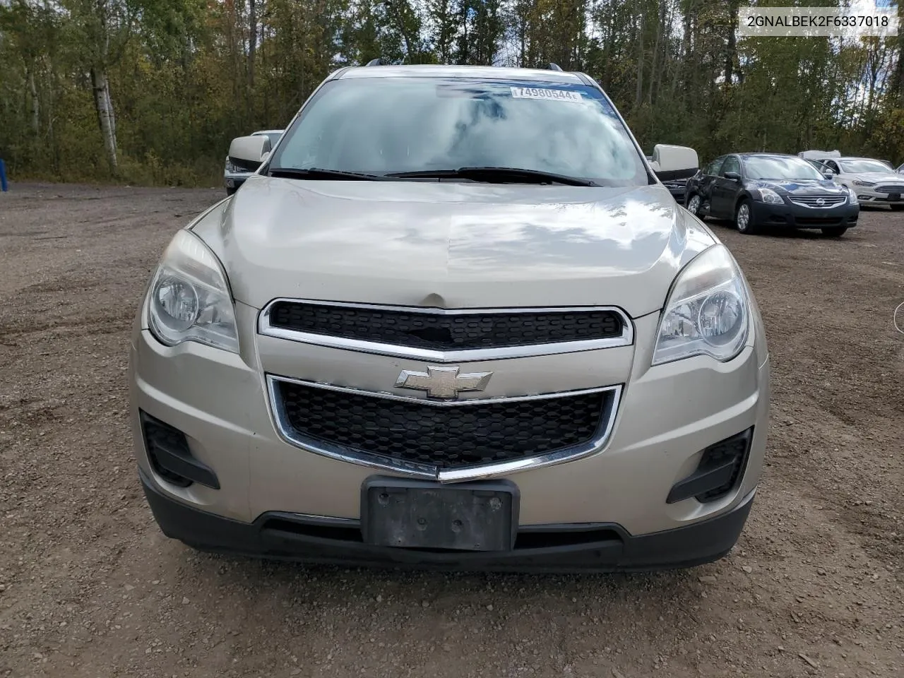 2015 Chevrolet Equinox Lt VIN: 2GNALBEK2F6337018 Lot: 74980544