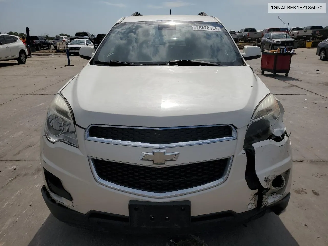 2015 Chevrolet Equinox Lt VIN: 1GNALBEK1FZ136070 Lot: 75670454