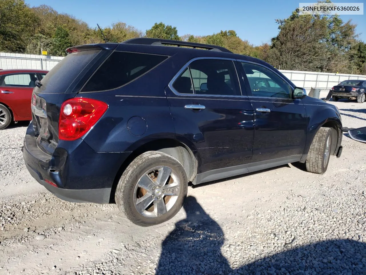 2015 Chevrolet Equinox Lt VIN: 2GNFLFEKXF6360026 Lot: 76250194