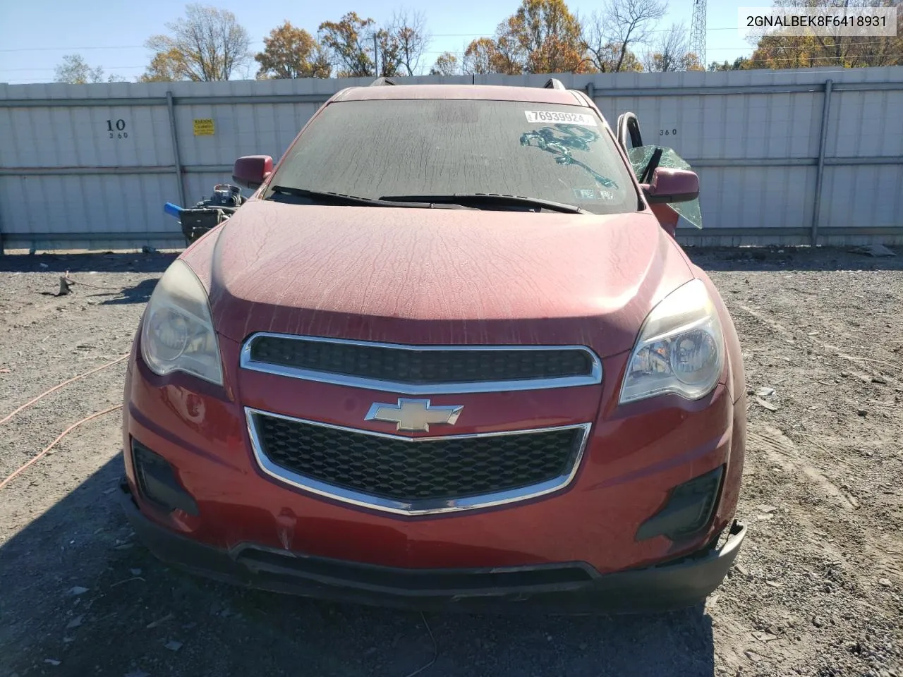 2GNALBEK8F6418931 2015 Chevrolet Equinox Lt