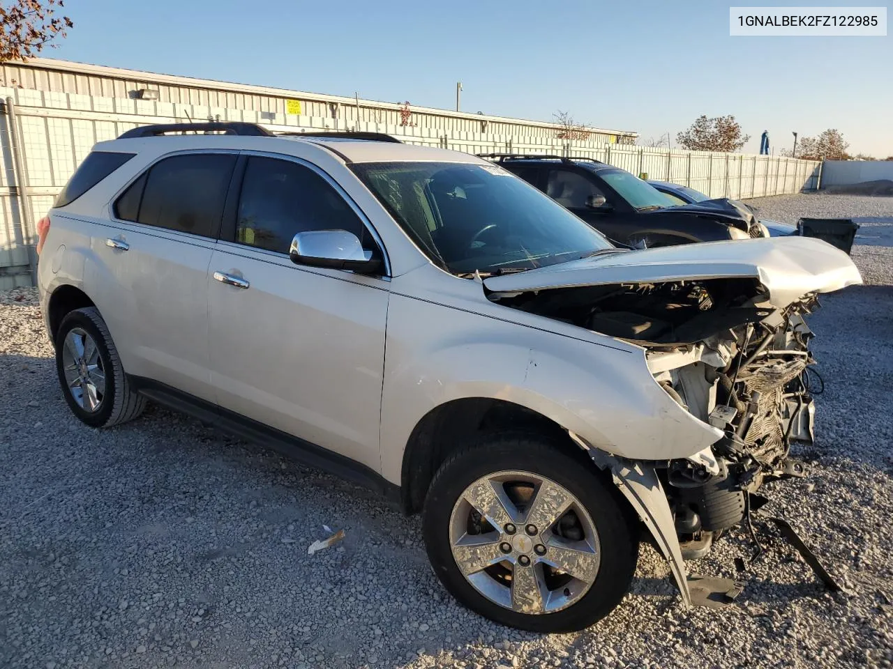 2015 Chevrolet Equinox Lt VIN: 1GNALBEK2FZ122985 Lot: 77152074