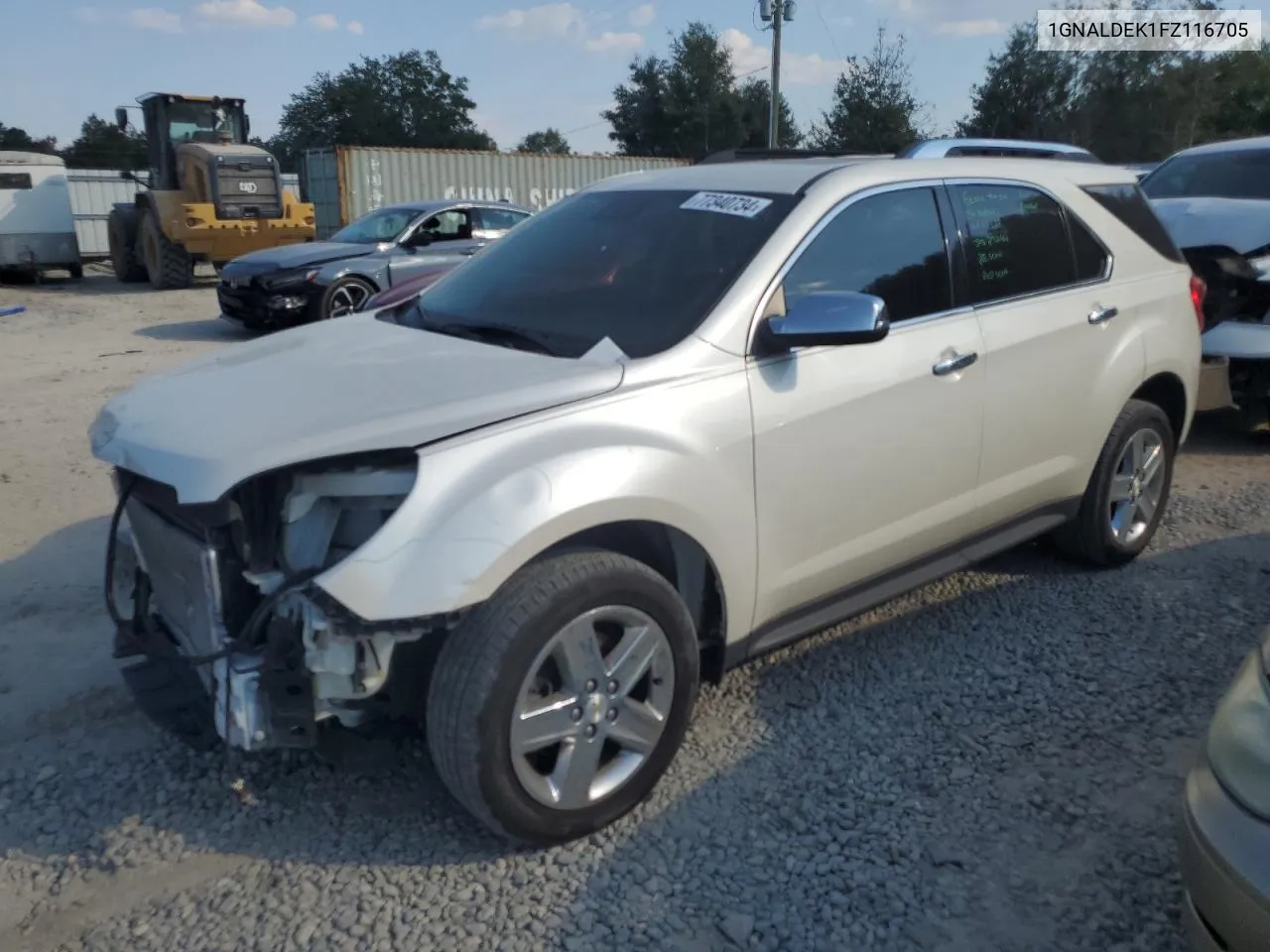 2015 Chevrolet Equinox Ltz VIN: 1GNALDEK1FZ116705 Lot: 77340734