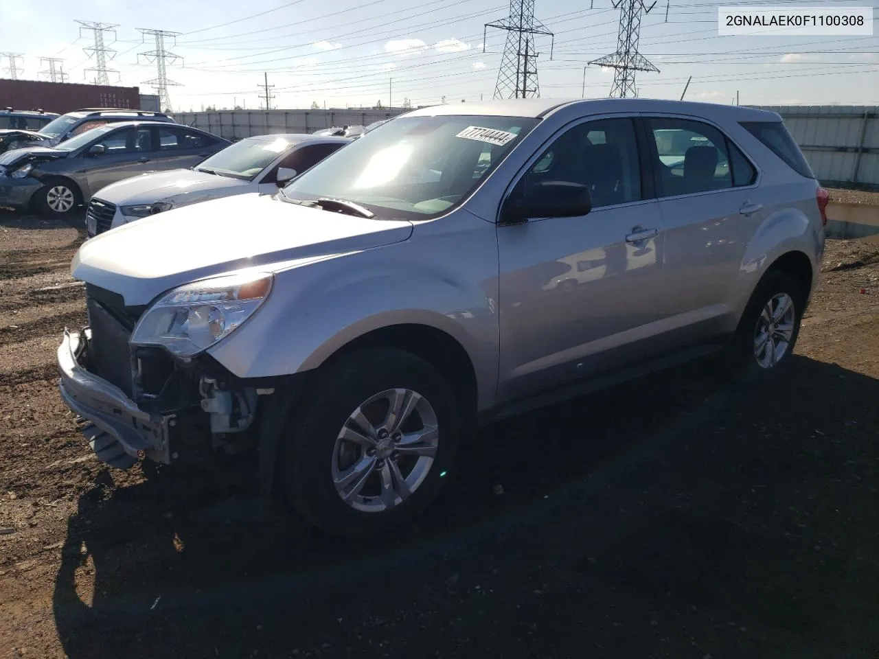 2015 Chevrolet Equinox Ls VIN: 2GNALAEK0F1100308 Lot: 77744444