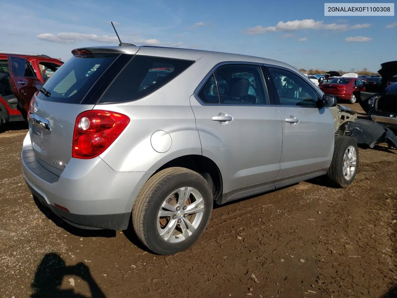 2015 Chevrolet Equinox Ls VIN: 2GNALAEK0F1100308 Lot: 77744444