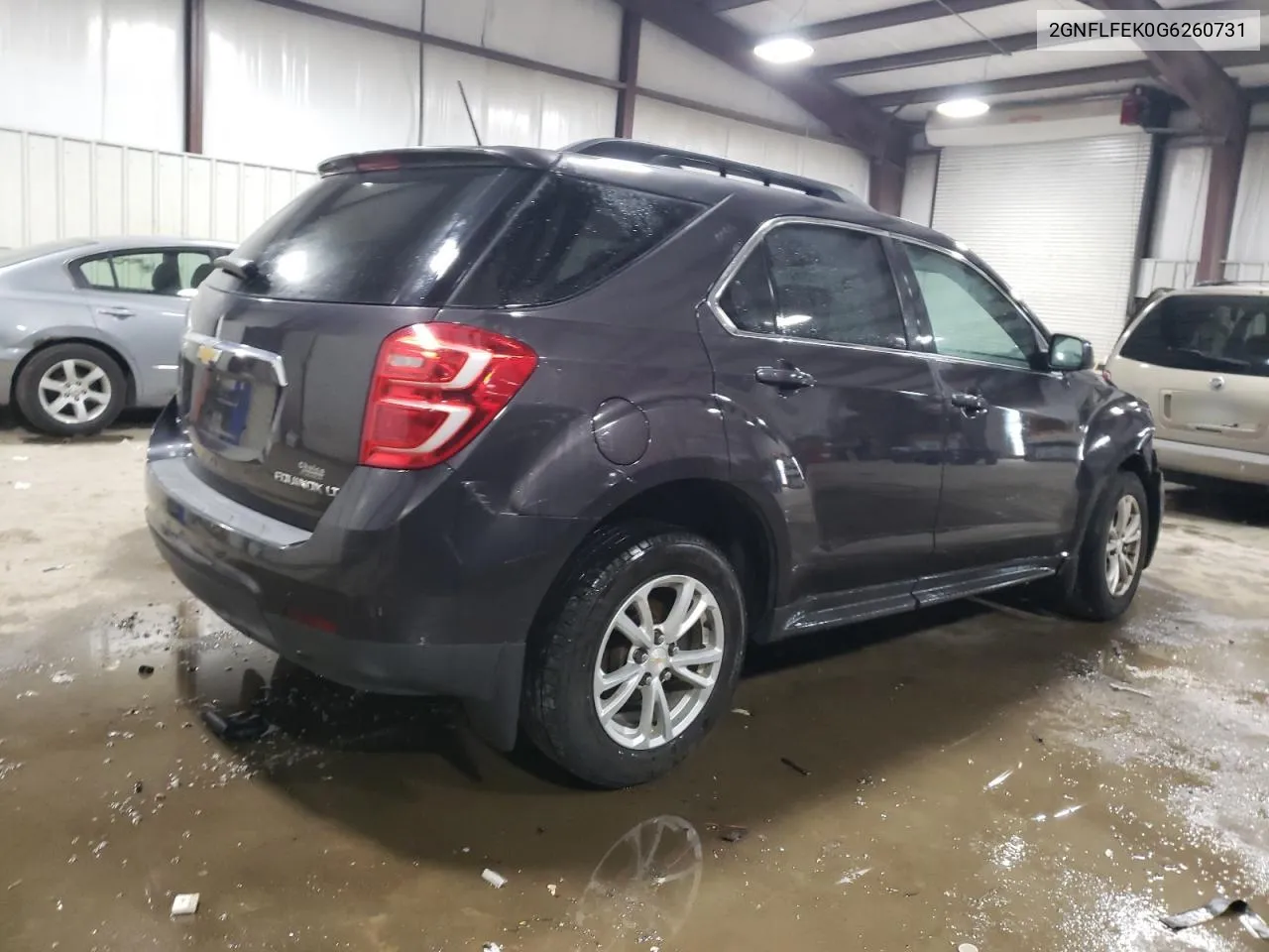 2016 Chevrolet Equinox Lt VIN: 2GNFLFEK0G6260731 Lot: 46957134