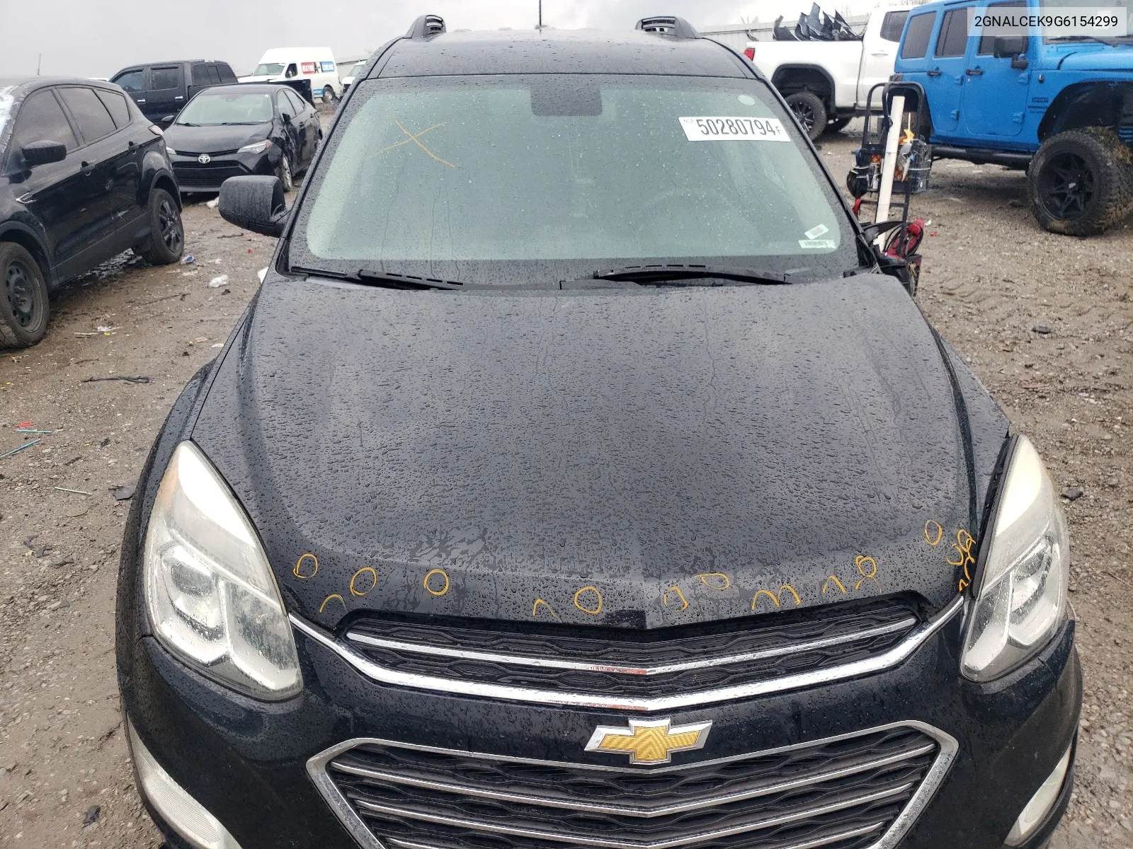 2016 Chevrolet Equinox Lt VIN: 2GNALCEK9G6154299 Lot: 50280794