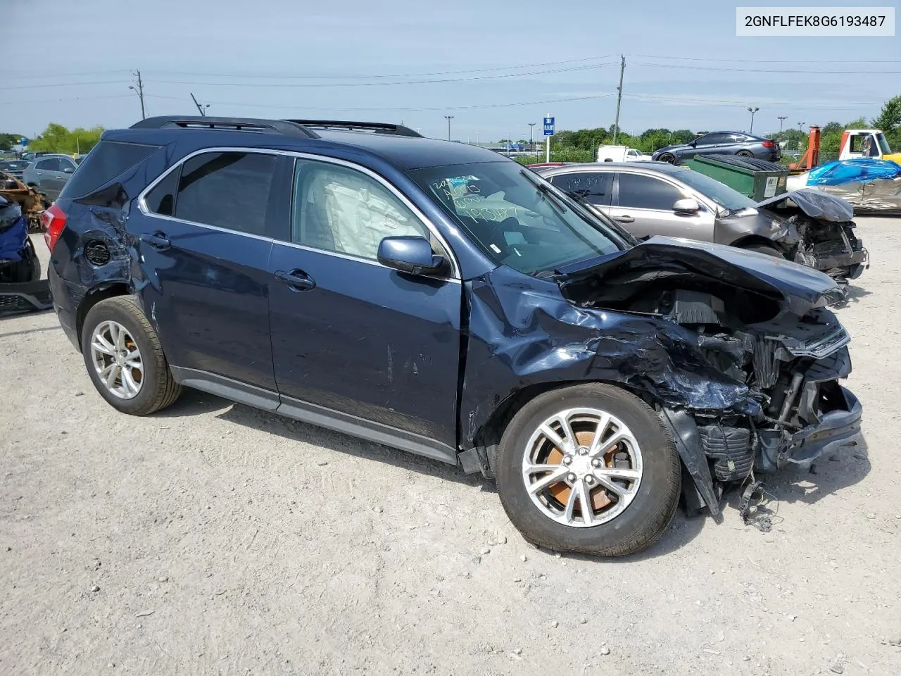 2016 Chevrolet Equinox Lt VIN: 2GNFLFEK8G6193487 Lot: 57041844