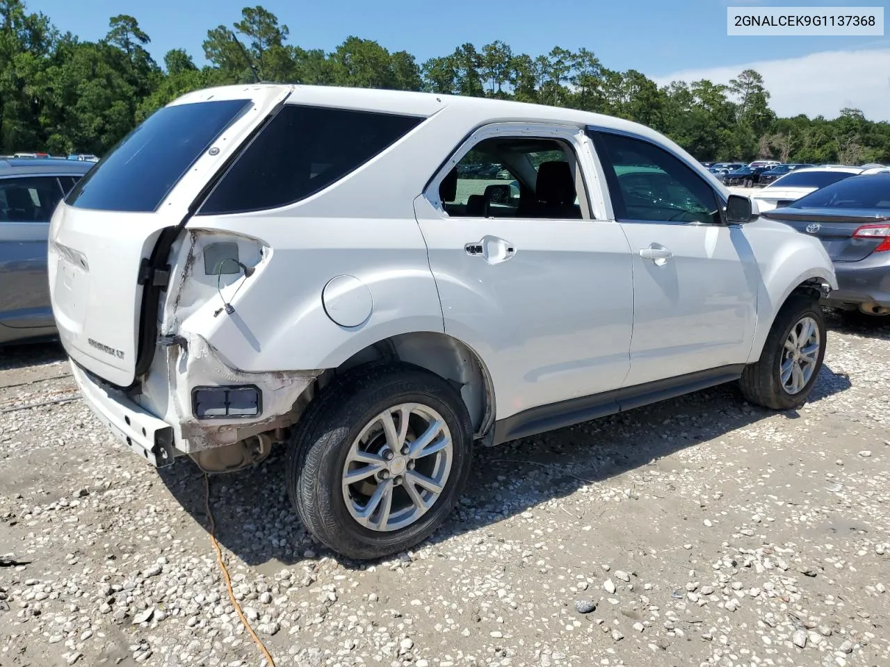 2016 Chevrolet Equinox Lt VIN: 2GNALCEK9G1137368 Lot: 57171454