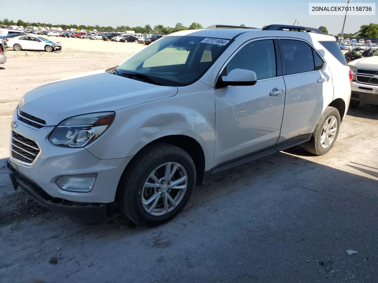 2016 Chevrolet Equinox Lt VIN: 2GNALCEK7G1158736 Lot: 57721854