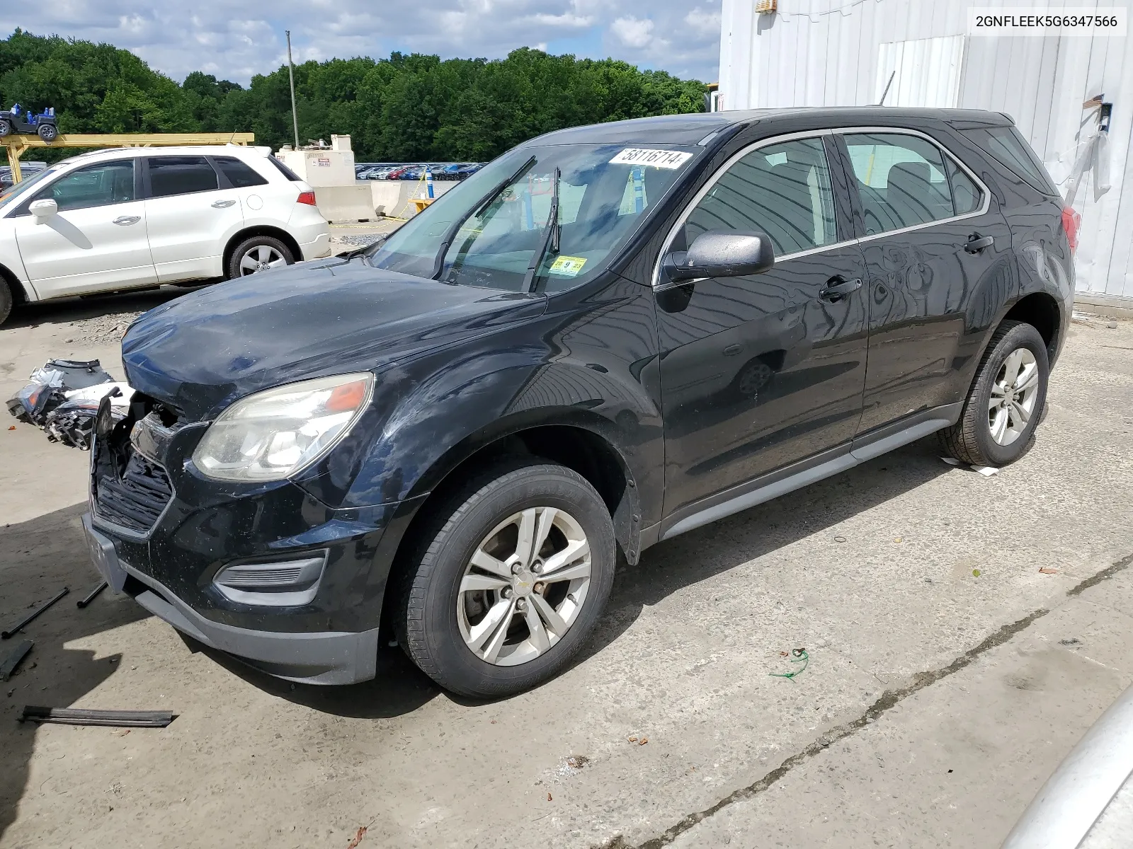 2016 Chevrolet Equinox Ls VIN: 2GNFLEEK5G6347566 Lot: 58116714